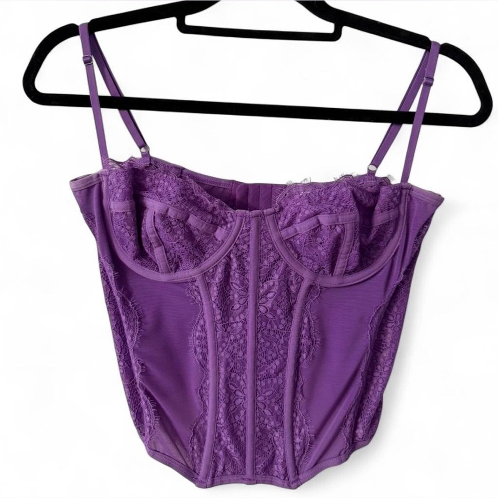 Urban Outfitters Purple Lace Bustier Corset Top